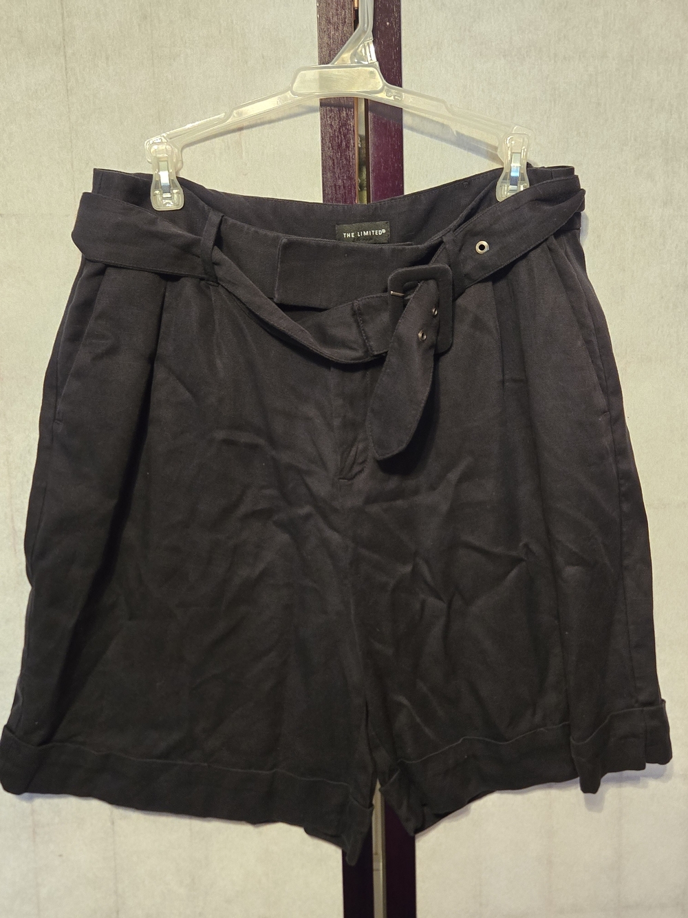 The Limited Black High-Waist Paperbag Belted Women’s Shorts